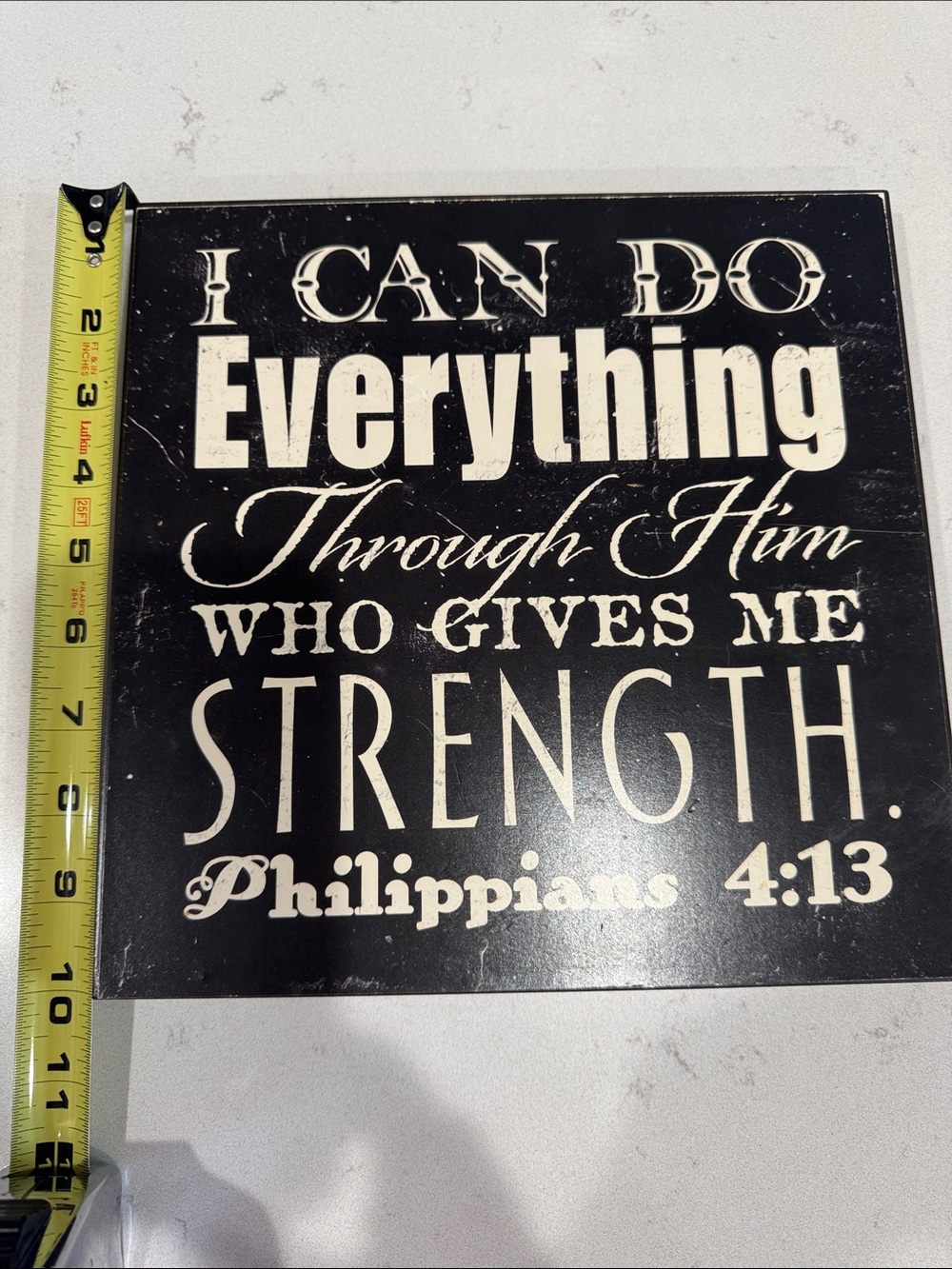 Inspirational Wall Sign - Philippians 4:13 - I Can Do Everything
